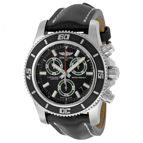 Breitling SuperOcean Chronograph M2000 Black Dial Men's Watch A73310A8-BB75BKLT watches