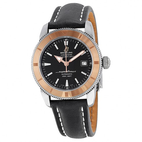 Breitling Superocean Heritage 42 Black Dial Black Leather Automatic Men's Watch U1732112-BA61BKLD watches
