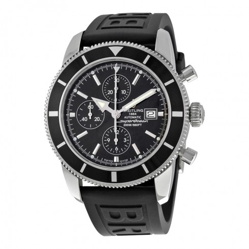 Breitling Superocean Heritage Automatic Chronograph Black Dial Black Rubber Men's Watch A1332024-B908BKPT3 watches