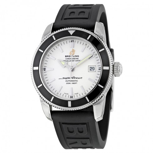 Breitling Superocean Heritage 42 Automatic Silver Dial Black Rubber Men's Watch A1732124-G717BKPT3 watches