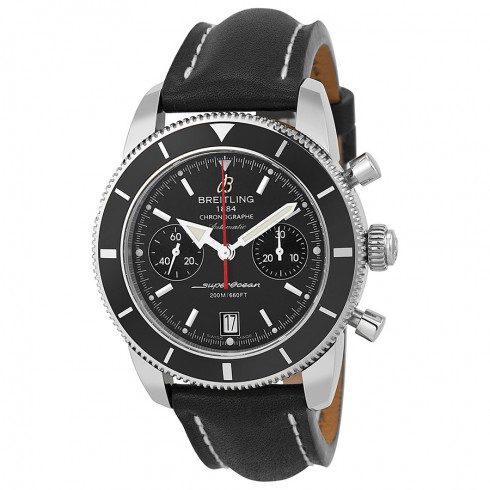 Breitling Superocean Heritage Black Dial Black Leather Men's Watch A2337024-BB81BKLT watches