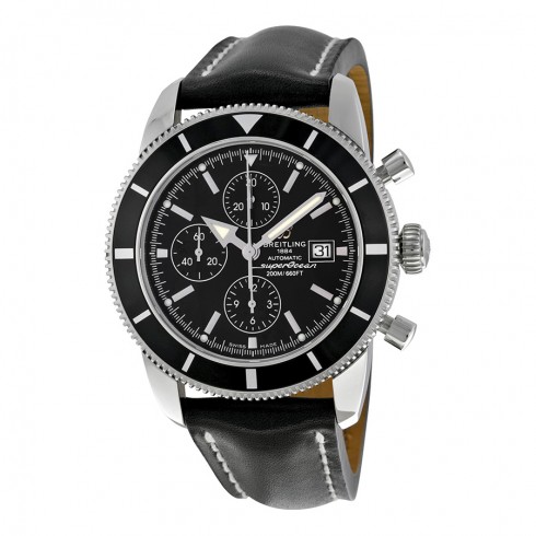 Breitling Superocean Heritage Chronograph Black Dial Black Leather Men's Watch A1332024-B908BKLD watches