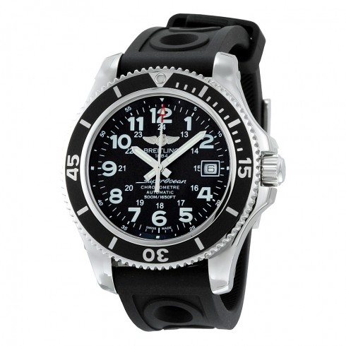Breitling Superocean II 42 Automatic Black Stainless Steel Men's Watch A17365C9-BD67BKORT watches