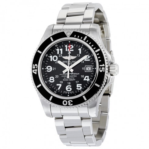 Breitling Superocean II 42 Black Dial Stainless Steel Automatic Men's Watch A17365C9-BD67SS watches