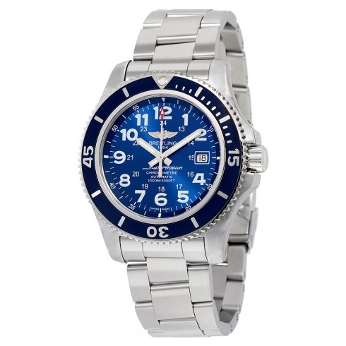 Breitling Superocean II 44 Gun Blue Dial Stainless Steel Automatic Men's Watch A17392D8/C910 watches