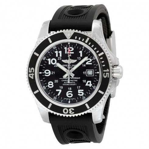 Breitling Superocean II 44 Automatic Volcano Black Dial Black Rubber Men's Watch A17392D7/BD68 watches