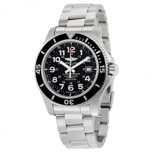 Breitling Superocean II 44 Volcano Black Dial Stainless Steel Automatic Men's Watch A17392D7/BD68 watches