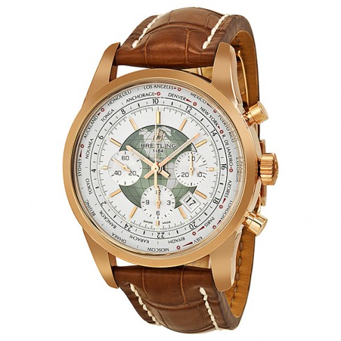 Breitling Transocean Automatic White Dial 18kt Rose Gold Men's Watch RB0510U0-A733BRCD watches