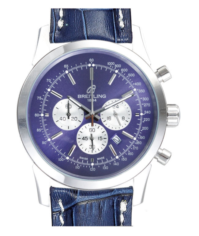 Breitling TransOcean Chrono AB015212.BA99 Stainless Steel Bezel Stainless Steel Case Blue Dial Watch watches
