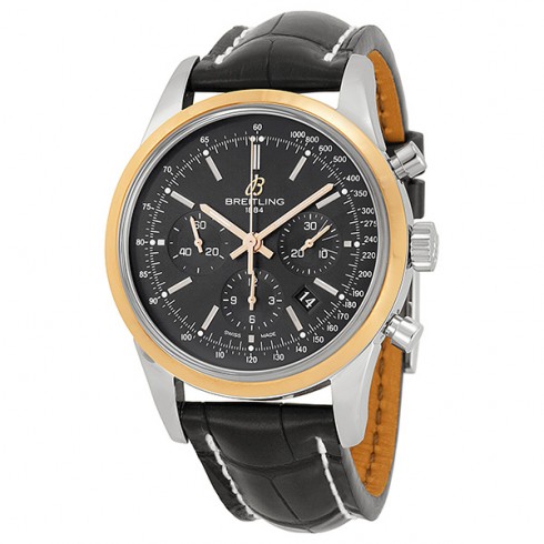 Breitling TransOcean Chrono Black Dial Brown Leather Men's Watch UB015212-BC74BKCT watches