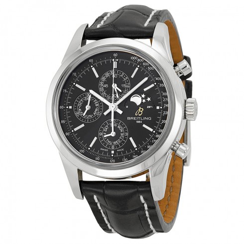 Breitling Transocean Chronograph Black Dial Black Crocodile Men's Watch A1931012-BB68BKCT watches