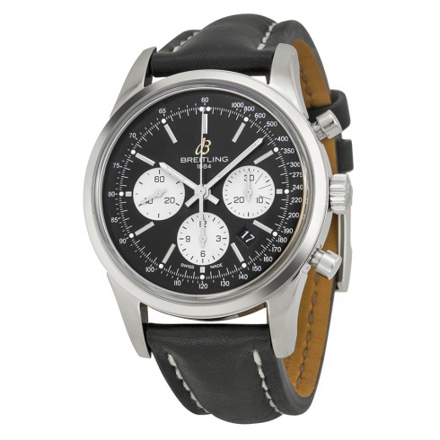 Breitling Transocean Chronograph Black Dial Men's Watch AB015112-BA59BKLT watches
