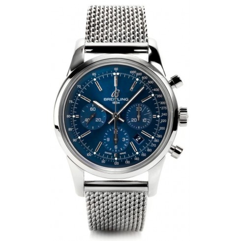 Breitling Transocean Chronograph Blue Dial Steel Men's Watch AB015112/C860/154A watches