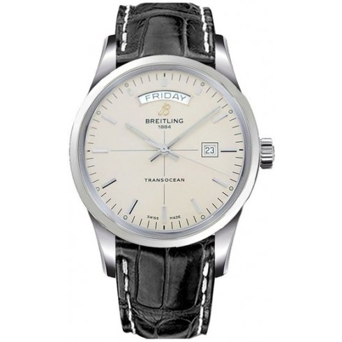 Breitling Transocean Day & Date Silver Dial Automatic Men's Watch A4531012-G751BKCD watches