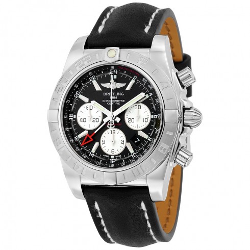 Breitling Windrider Chronomat 44 Automatic Black Dial Black Leather Men's Watch AB042011-BB56BKLT watches