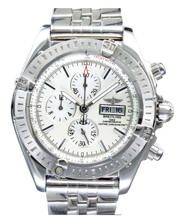 Breitling Windrider Chronomat Evolution B1335611/g570-SS 44mm White Dial Watch watches