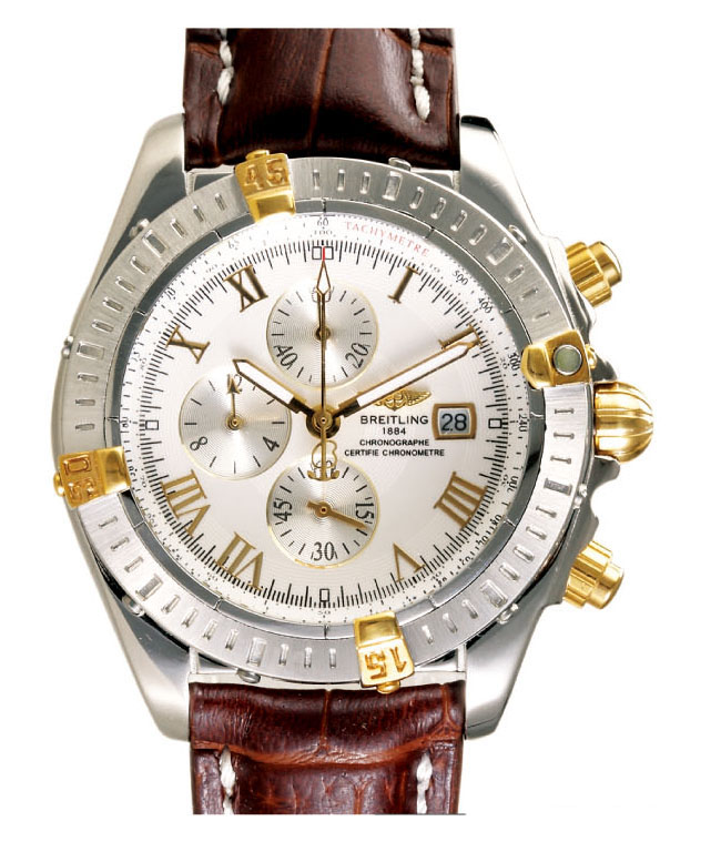 Breitling Windrider Chronomat Evolution B1335653/A572 White Dial Brown Cow Leather Strap Round Watch watches