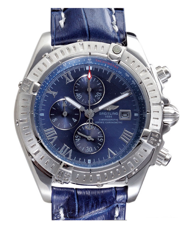 Breitling Windrider Chronomat Evolution C1335611/C710-3LT Mens Round Brown Cow Leather Strap Watch watches