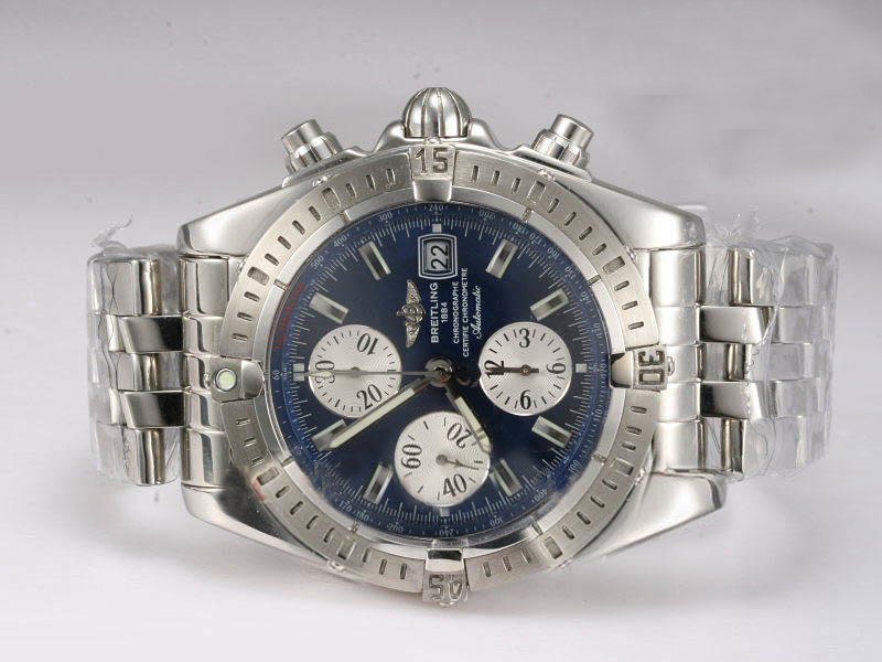 Breitling Windrider Chronomat Evolution Steel 42.5mm Mens Silver Stainless Steel Strap Watch watches