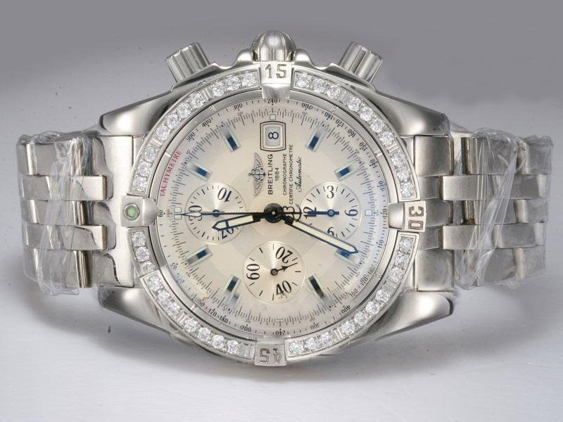 Breitling Windrider Chronomat Evolution Steel 6 Stainless Steel Bezel Automatic Mens Watch watches