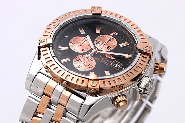 Breitling Windrider Chronomat Evolution Steel/Gold 2 Purple Dial 46mm Quartz Watch watches