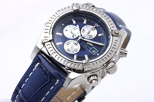 Breitling Windrider Chronomat Evolution Steel Stainless Steel Bezel Blue Dial Watch watches