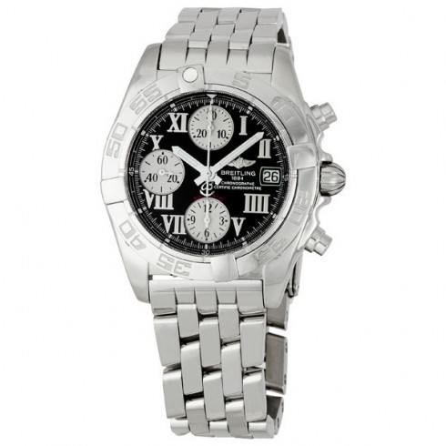 Breitling Chrono Galactic Black Dial Steel Pilot Men's Watch A13358L2-B786SS watches