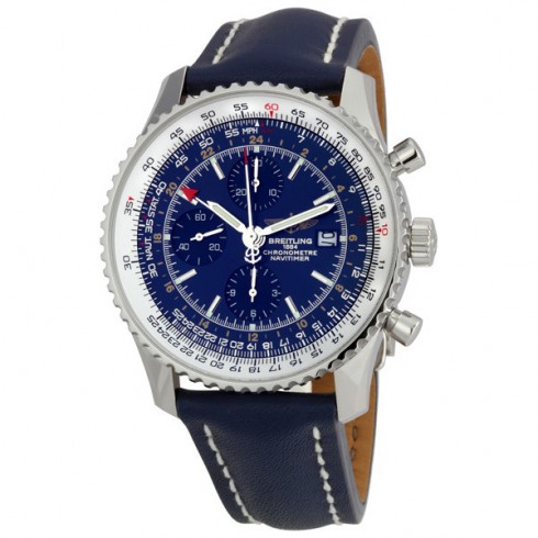 Breitling Navitimer World Blue Dial Strap Watch A2432212-C561BLLD watches