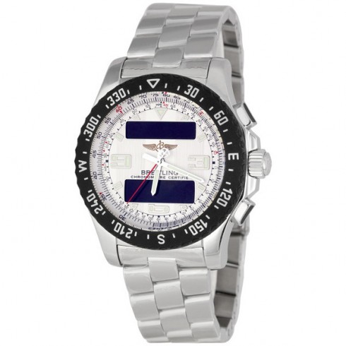 Breitling Airwolf Raven Silver Dial Men's Analog-Digital Watch A7836434-G653SS watches
