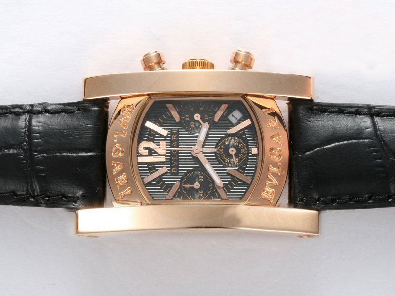 Bvlgari Assioma AA44C13GLDCH Black Dial Rectangle Automatic Watch watches