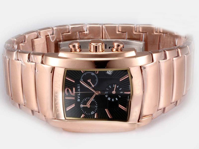 Replica Bvlgari Assioma AA44C13GLDCH Square Rose Gold Case Mens Watch Watch