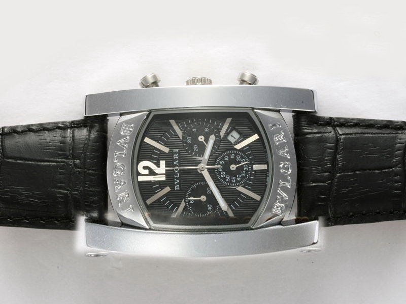 Bvlgari Assioma AA44C14SLDCH Mens 44mm Black Cow Leather Strap Watch watches