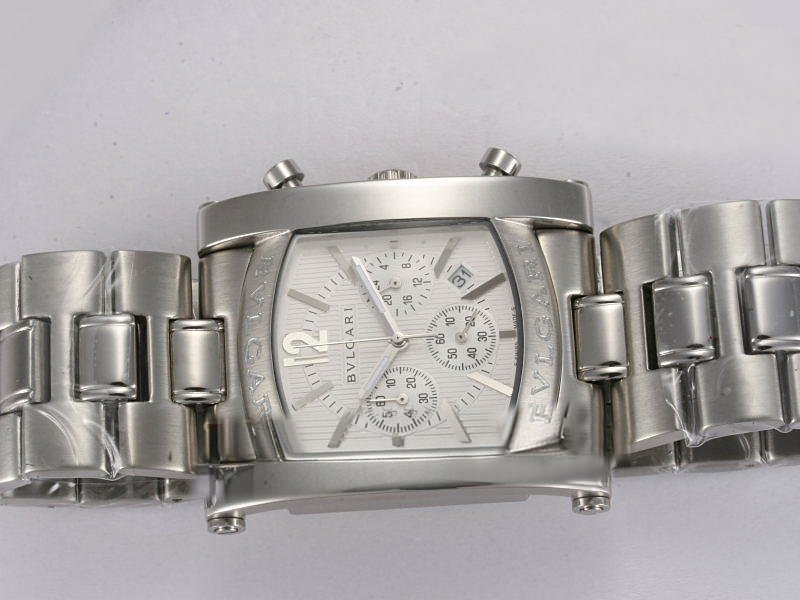 Bvlgari Assioma AA44C14SSDCH Silver Stainless Steel Strap White Dial Stainless Steel Bezel Watch watches