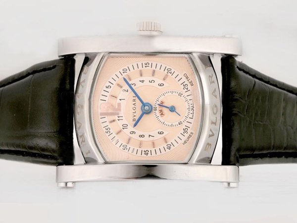 Replica Bvlgari Assioma AAP48GLHR Square Stainless Steel Case Pink Dial Watch Watch