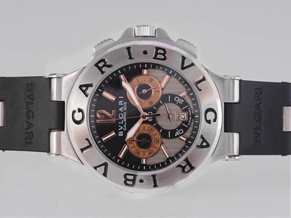 Bvlgari Diagono CH35BSLDAuto Round Stainless Steel Case Multicolor Dial Watch watches