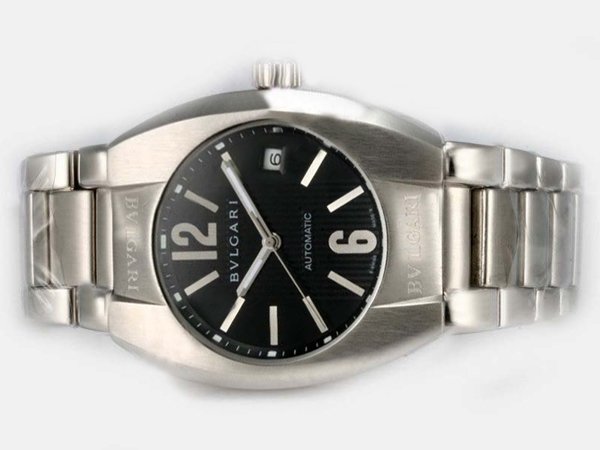 Bvlgari Ergon EG35BSSD 35mm Stainless Steel Case Black Dial Watch watches