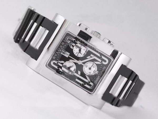 Bvlgari Rettangold RTC49BRSVD Mens Rectangle Stainless Steel Case Watch watches