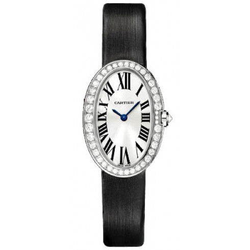 Cartier Baignoire Diamond Bezel 18 kt White Gold Ladies Watch WB520008 watches