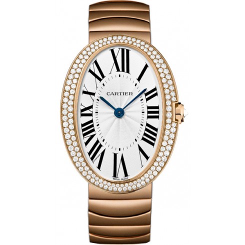 Cartier Baignoire Silver Dial 18kt Rose Gold Unisex Watch WB520003 watches