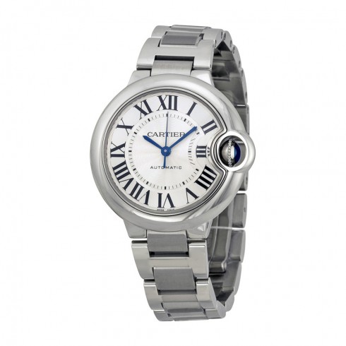 Cartier Ballon Bleu Automatic Silver Flinque Dial Ladies Watch W6920071 watches