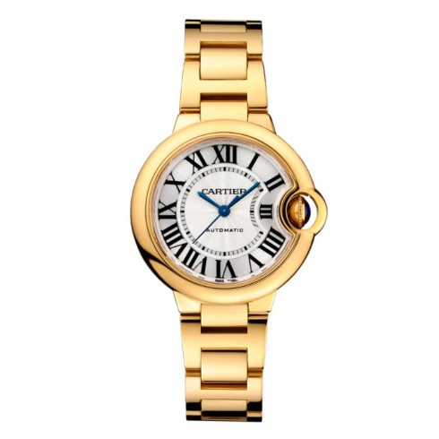 Cartier Ballon Bleu de Cartier 18k Yellow Gold Silvered Opaline Dial Ladies Watch WGBB0005 watches