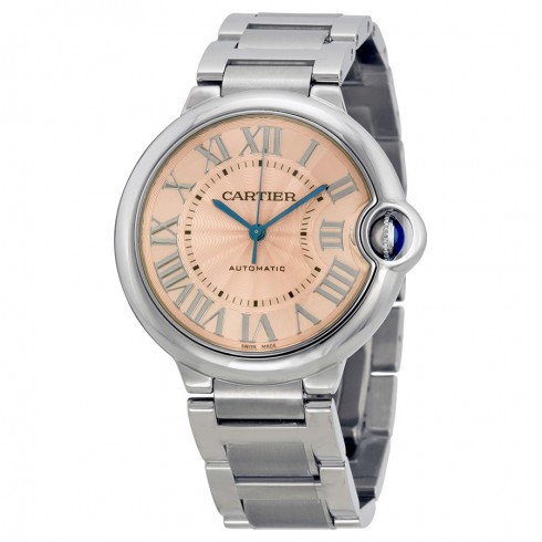 Cartier Ballon Bleu De Cartier Pink Dial Stainless Steel Watch W6920041 watches
