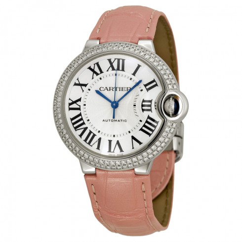 Cartier Ballon Bleu de Cartier Silvered Opaline Dial 18kt White Gold Medium Watch WE900651 watches