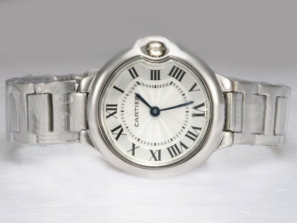 Cartier Ballon Bleu de Cartier W69012Z4 28mm Stainless Steel Case White Dial Watch watches