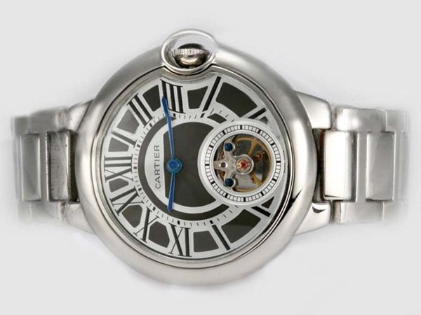 Cartier Ballon Bleu de Cartier W6920021 Black Dial Manual Winding Stainless Steel Bezel Watch watches