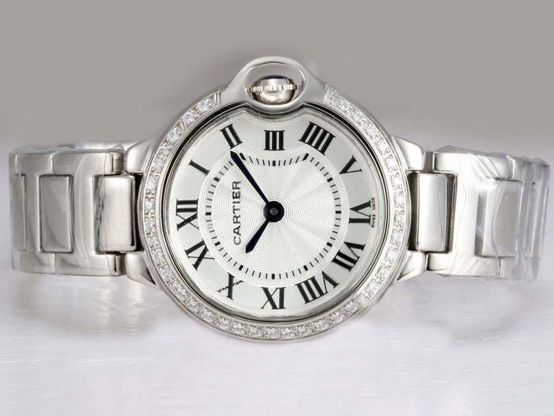 Cartier Ballon Bleu de Cartier WE9009Z3 Silver Stainless Steel Strap 28mm Womens Watch watches