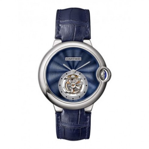Cartier Ballon Bleu Flying Tourbillon guilloche with Blue Translucent Enamel Men's Watch W6920105 watches