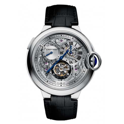 Cartier Ballon Bleu Flying Tourbillon Openwork Dial Men's Watch W6920081 watches