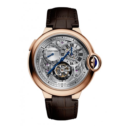 Cartier Ballon Bleu Flying Tourbillon Second Time Zone 18 kt Rose Gold Men's Watch W6920045 watches