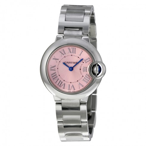Cartier Ballon Bleu Pink Dial Stainless Steel Ladies Watch W6920038 watches